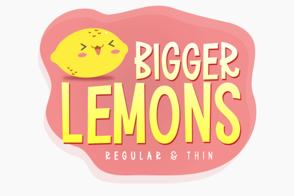 Bigger Lemons Display Font for Handmade Cards & Stationery