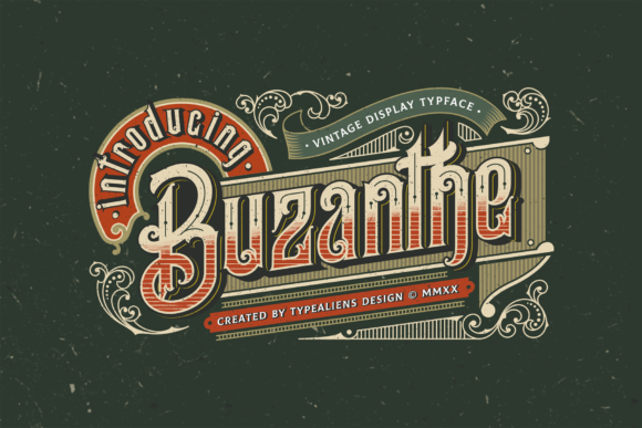 Buzanthe Font: Download This Gorgeous Vintage Display Typeface