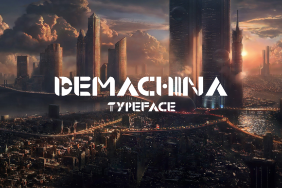Demachina: A Futuristic Display Font for Bold Campaigns