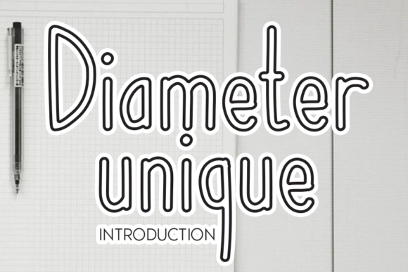Diameter Unique Outline Display Font for Standout Editorial Design