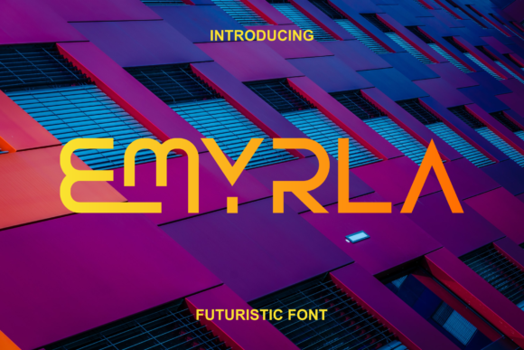 Emyrla: A Futuristic Display Font for Bold Branding