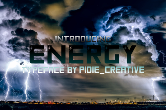 Energy Font: A Bold Display Typeface for Creative Projects