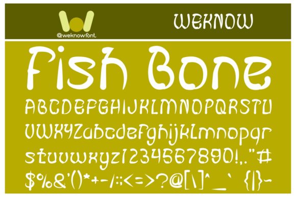 Fish Bone Display Font for Joyful Campaign Graphics