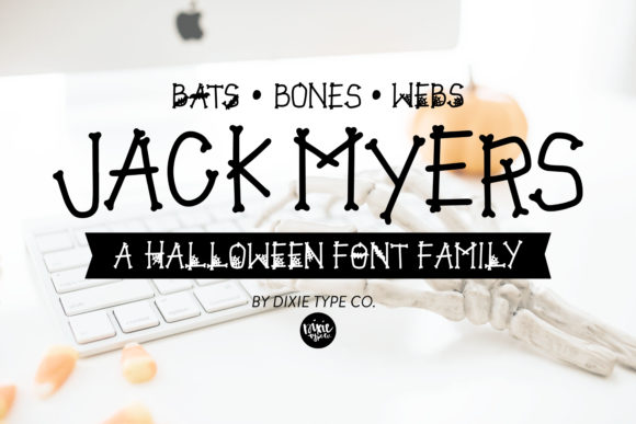 Jack Myers Display Font for Spooky Editorial Design