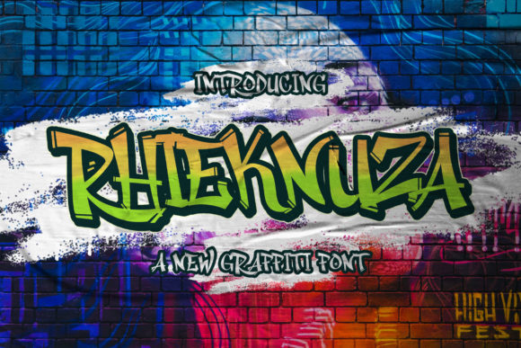 Rhieknuza Display Font for Creative Handmade Products