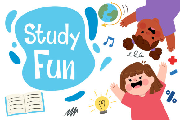 Study Fun Display Font for Playful Publishing